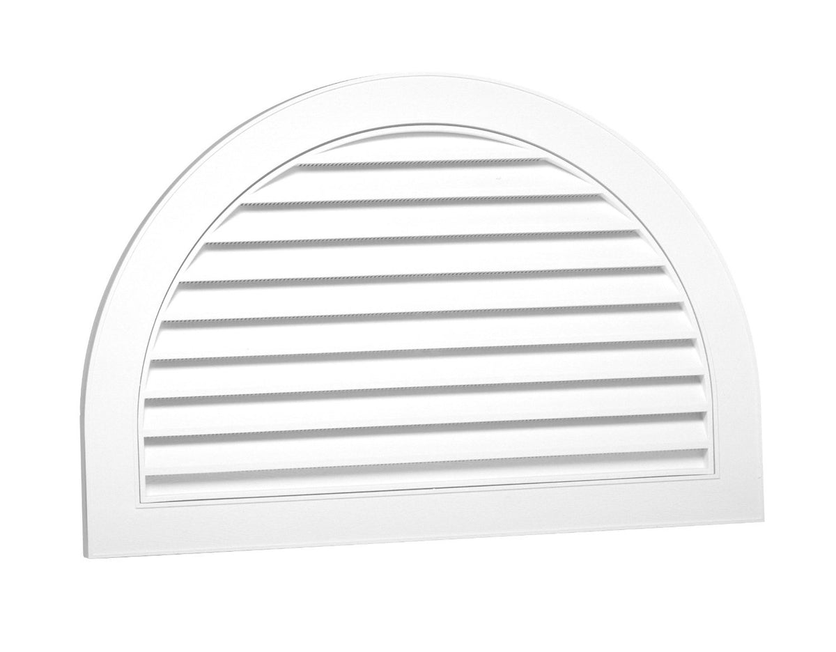 Duraflo 626095-00 Half Round Vinyl Gable Vent, 22" x 34", White