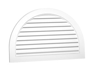 Duraflo 626095-00 Half Round Vinyl Gable Vent, 22" x 34", White