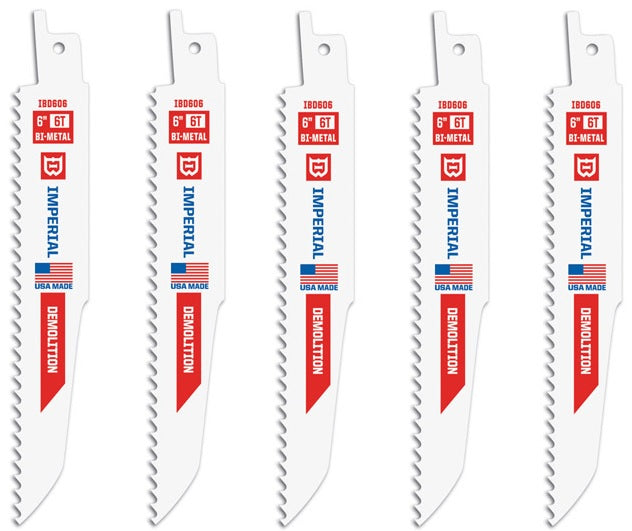 Imperial Blades IB606-5 Reciprocating Saw Blades, 6"
