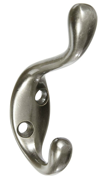 National Hardware S806-687 Basic Coat And Hat Hook, Antique Pewter, 2.3" W x 3.35" H