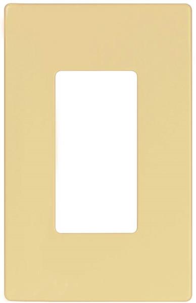 Cooper Wiring PJS26V 1-Gang Decorator Screwless Wallplate, Ivory