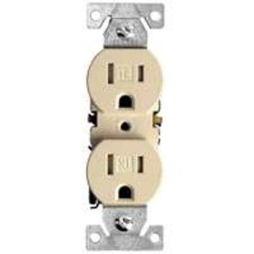 Cooper Wiring TR270V-BOX Tamper Resistant Duplex Receptacle, Ivory