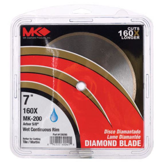 MK Diamond 167008 Continuous Rim Diamond Blade, 7"