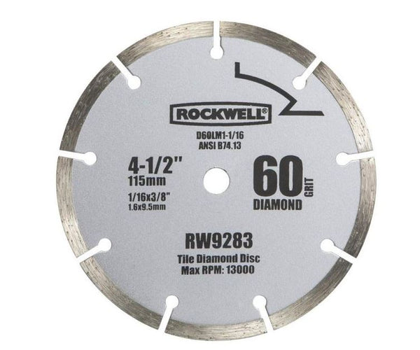 Rockwell RW9283 Segmented Diamond Blade, 4-1/2"