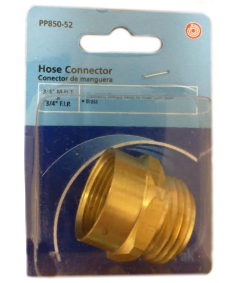Plumb Pak PP850-52 Garden Hose Adapters Brass, 3/4" x 3/4"