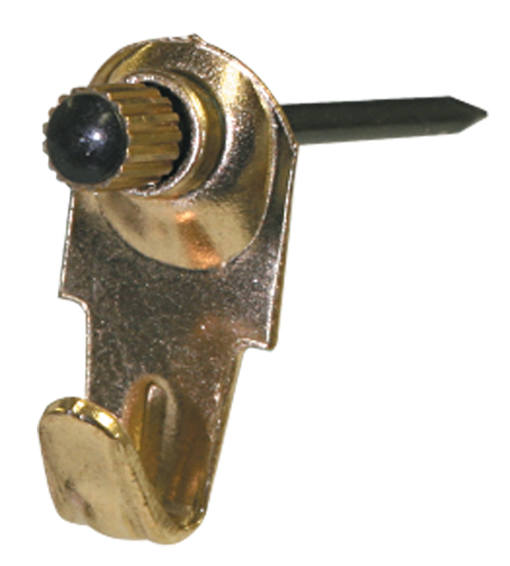 Hillman 122268 Brass Plated Classic Picture Hanger, Blued Nail, 20 Lb, 3-Pack