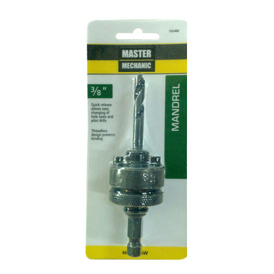 Master Mechanic 102486 Quick Change Hole Saw Mandrel, 3/8"