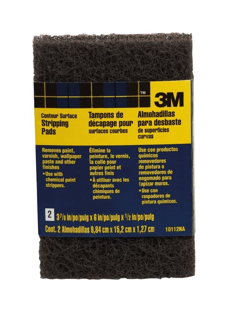 3M 10112 Heavy-Duty Flexible Stripping Pads, 6" x 3-3/4", 2-Pack