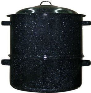 Granite-Ware 6317-1 Ceramic-On-Steel 2-Tier Clam & Lobster Steamer, 19 Qt