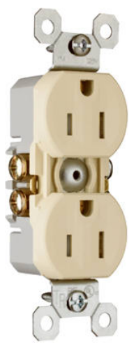 Pass & Seymour TradeMaster Tamper Resistant Receptacle,15A, Ivory