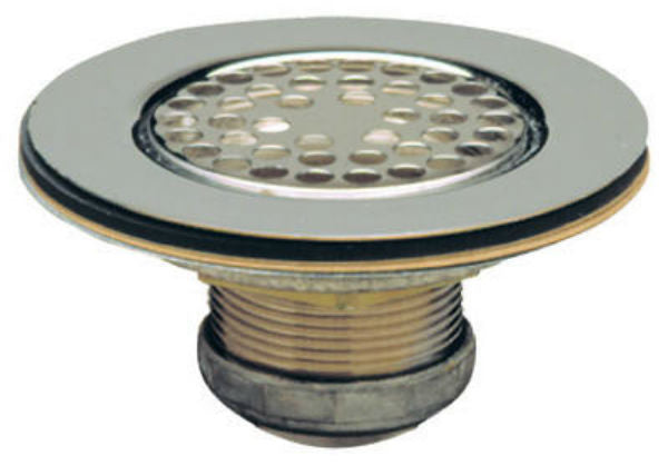 Keeney® 1376PC Wide Flange Strainer, 3.5" - 4.5", Polished Chrome