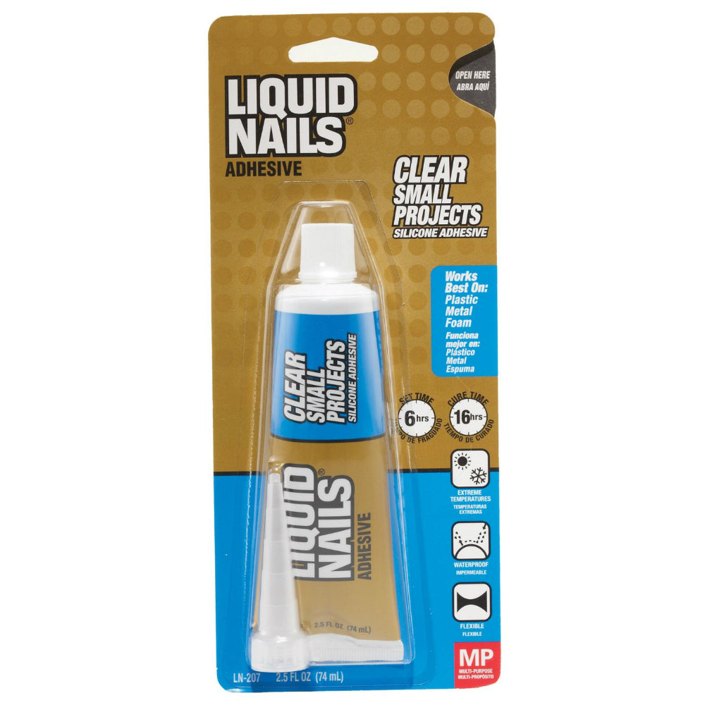 Liquid Nails® LN-207 Clear Small Projects Silicone Adhesive, 2.5 Oz
