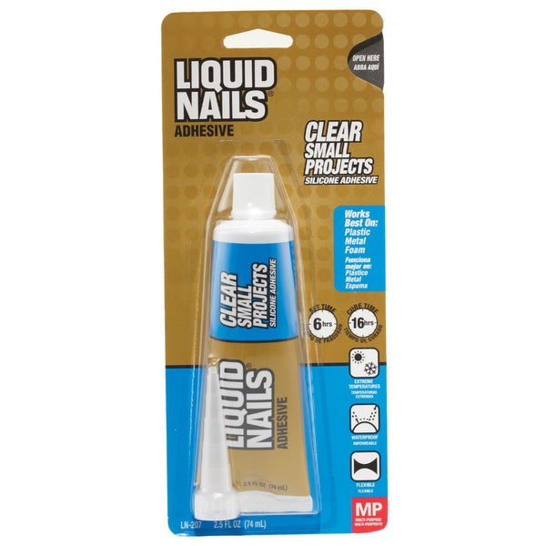 Liquid Nails® LN-207 Clear Small Projects Silicone Adhesive, 2.5 Oz