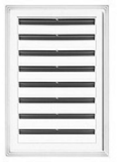 Builders Edge® 120061824123 Rectangular Gable Vent, White, 18" x 24"
