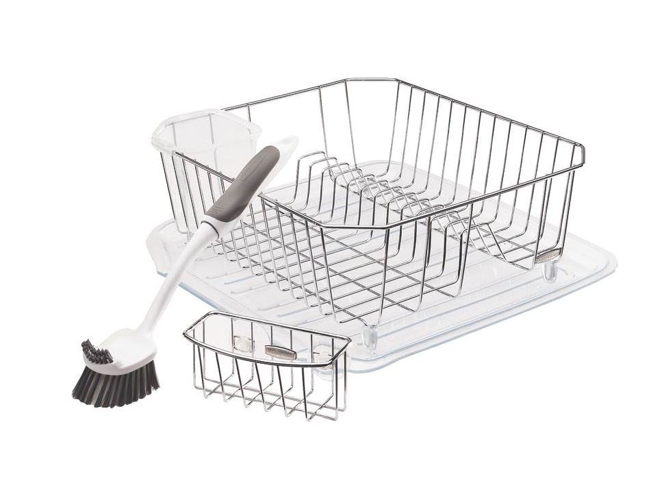 Rubbermaid® 1F91-MA-CHROM Microban® Antimicrobial 4-Piece Sinkware Set, Chrome