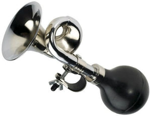 Bell 7015986 Bugle Bike Horn, Durable Weather-Resistant Chrome Plated Steel
