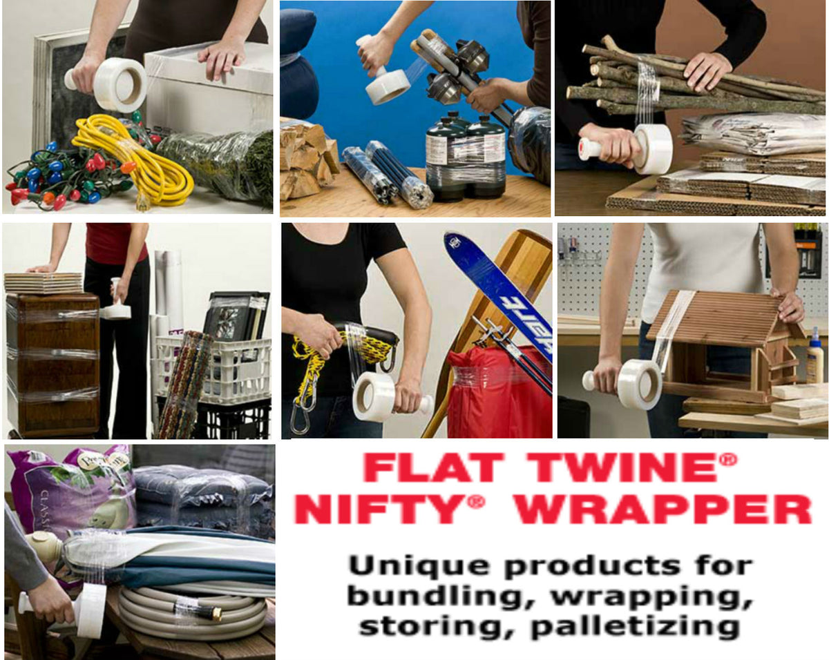 Nifty® ST-21 Flat Twine® Cast Stretch Film with Dispenser, 2" x 650'