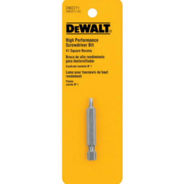 DeWalt® DW2211 Square Recess Power Bit, #1, 2"