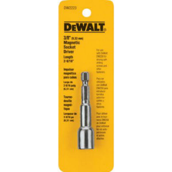 DeWalt® DW2223 Magnetic Hex Socket Driver, 3/8" x 2-9/16"