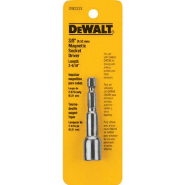 DeWalt® DW2223 Magnetic Hex Socket Driver, 3/8" x 2-9/16"