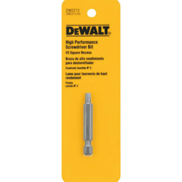 DeWalt® DW2213 Square Recess Power Bit, #3, 2"