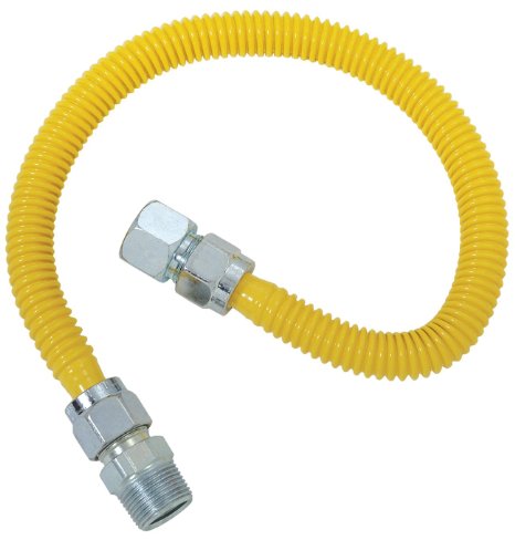 BrassCraft CSSC54-48-P ProCoat Stainless Steel Gas Appliance Connector, 48''