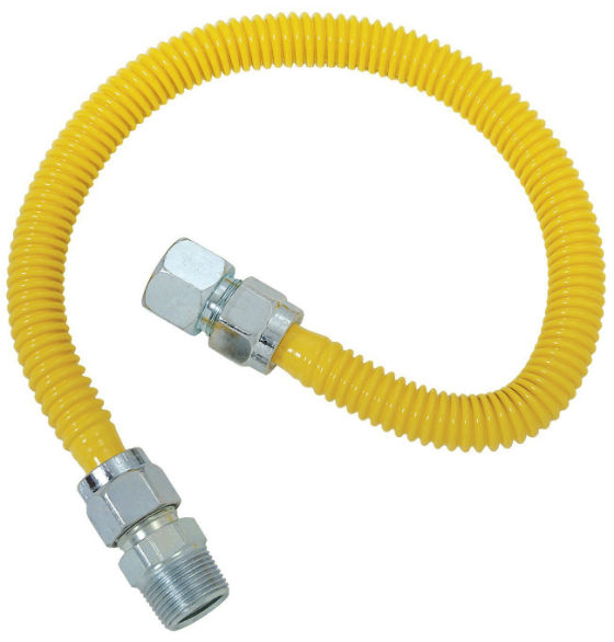 BrassCraft CSSC54-48-P ProCoat Stainless Steel Gas Appliance Connector, 48''
