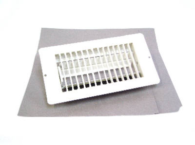 US Hardware V056IWB Metal Floor Register for Mobile Home, White, 4" x 8"