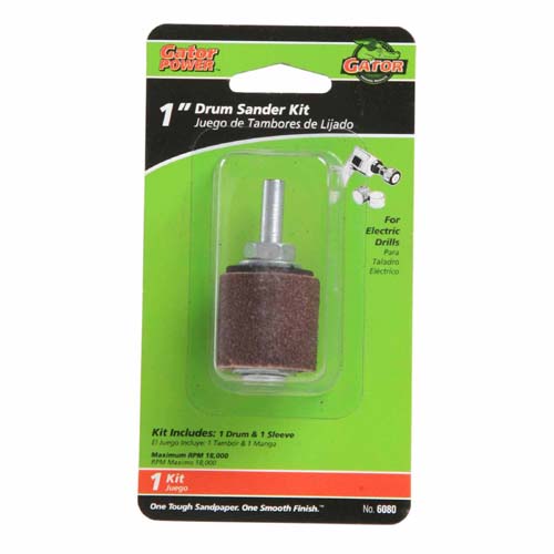 Gator 6080 Sanding Drum Kit, 50 Grit, 1" x 1"