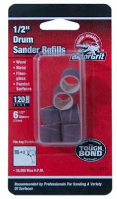 Gator 6071 Fine Sanding Drum, 120 Grit, 1/2" x 1/2",