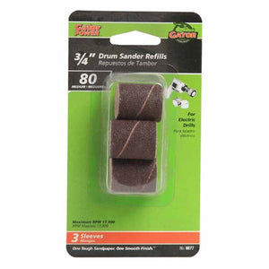 Gator 6077 Medium Sanding Drum Kit, 80 Grit, 3/4" x 1"