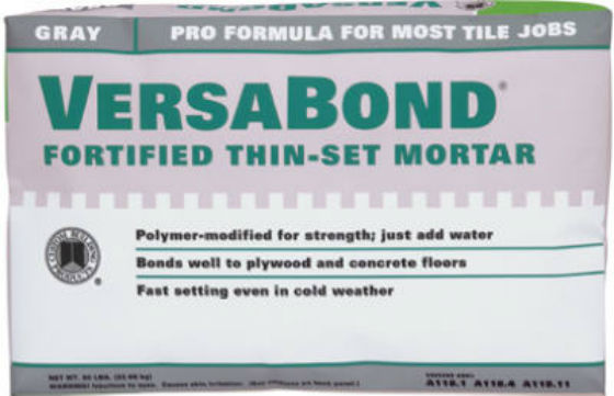 Versabond Custom® MTSG50 VersaBond® Fortified Thin-Set Mortar, 50 Lb, Gray ...