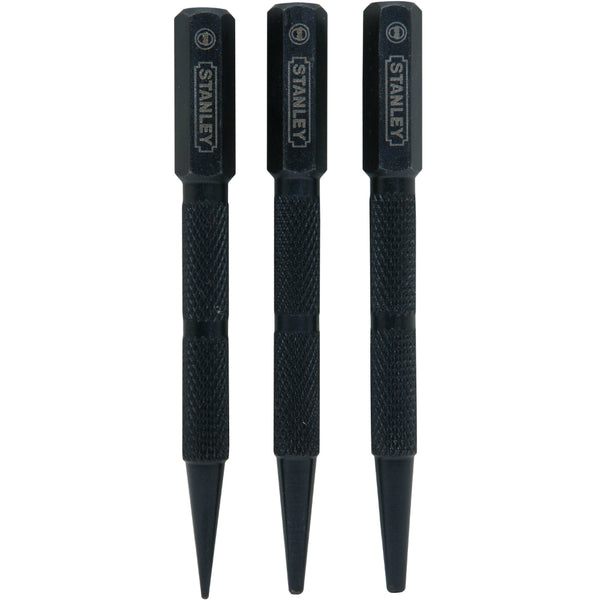 Stanley® 58-230 Hardened Steel Nail Set, 3-Piece