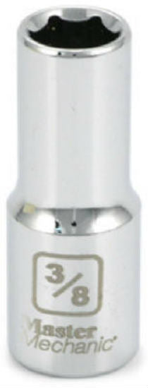 Master Mechanic 119131 6-Point Deep Well Socket, 3/8" Drive, 3/8", Steel