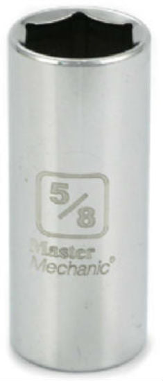 Master Mechanic 119669 6-Point Deep Well Socket, 3/8" Drive, 5/8", Steel