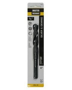 Master Mechanic 120600 Silver & Deming Black Oxide Drill Bit, 5/8" x 6"