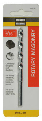 Master Mechanic 120758 Masonry Drill Bit, 1/4" Shank, 5/16" x 4"