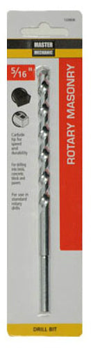 Master Mechanic 120808 Rotary Masonry Drill Bit, 5/16" x 6", Extra length