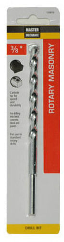 Master Mechanic 120816 Rotary Masonry Drill Bit, 3/8" x 6", Extra Length