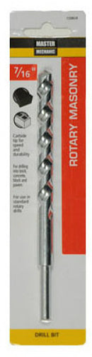 Master Mechanic 120824 Rotary Masonry Drill Bit, 7/16" x 6", Extra Length