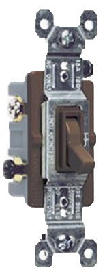 Pass & Seymour 663GCC10 TradeMaster Grounding Toggle Switch, 15A, 120V, Brown