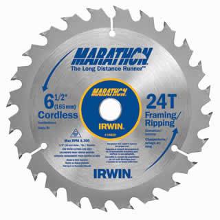 Irwin Tools 14020 Marathon Cordless Circular Saw Blade, 18-Teeth, 6-1/2"