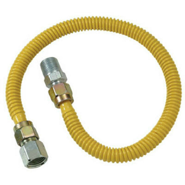 BrassCraft CSSD54-24-P SD Series Stainless Steel Gas Appliance Connector, 24"