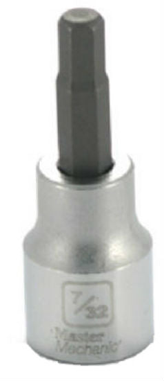 Master Mechanic 123646 Hex Bit Socket, 3/8" Drive, 7/32"