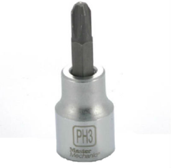 Master Mechanic 123976 Phillips Bit Socket, 3/8" Drive, #3