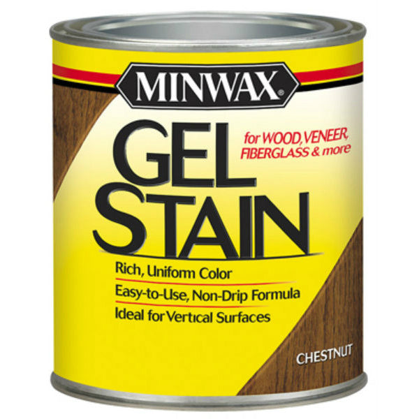 Minwax® 260104444 Gel Stain for Wood/Veneer/Fiberglass, 1/2 Pt, Chestnut