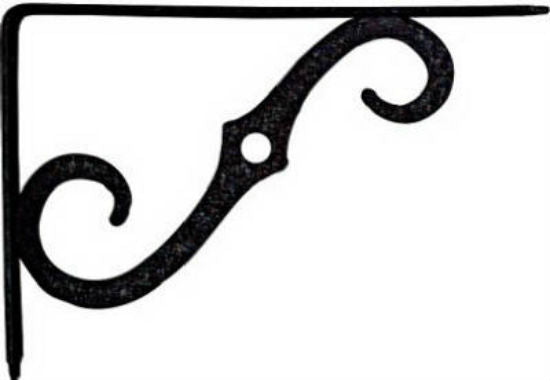 National Hardware® N229-427 Ornamental Shelf Bracket, 8" x 5-1/2", Antique Black