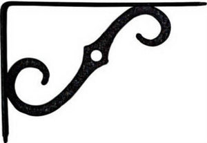 National Hardware® N229-427 Ornamental Shelf Bracket, 8" x 5-1/2", Antique Black