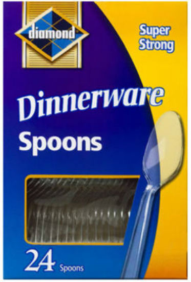Diamond® 94 Dinnerware Plastic Spoon, Clear, 24 Count