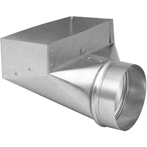 Imperial GV0627-C HVAC Galvanized 90-Degree Angle Boot, 4" x 12" x 6"